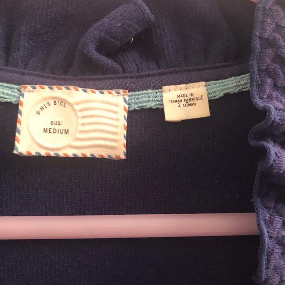 Navy peplum top - Picture 4 of 6